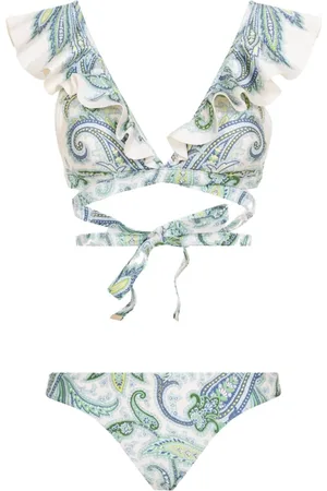 ZIMMERMANN Femme, Maillots de bain, Multicolore, Taille: 42 FR Ottie Wrap Ruffle Bikini