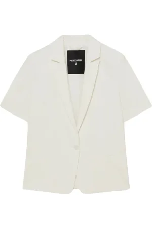 Patrizia Pepe Femme, Vestes, Blanc, Taille: 36 FR Veste Fluide Courte à Manches Courtes