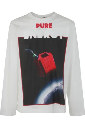 Diesel Homme, Tops, Blanc, Taille: S T-shirt à Manches Longues Sophistiqué Grue