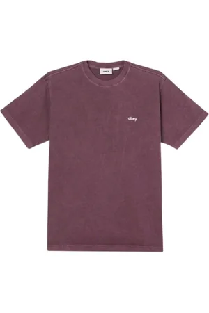 Obey Homme, Tops, Rouge, Taille: S Pigment Tee en Violet