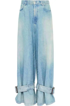 J.W.Anderson Femme, Jeans, Bleu, Taille: W27 Jean à revers bouclés