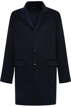Kiton Homme, Manteaux, Bleu, Taille: L Manteau de Luxe en Cachemire Double Tissu
