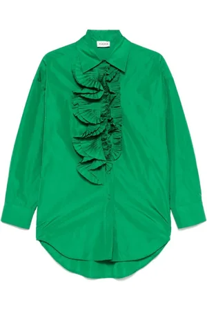 P.A.R.O.S.H. Femme, Blouses et Chemises, Vert, Taille: 38 FR Collection de Chemises Élégantes