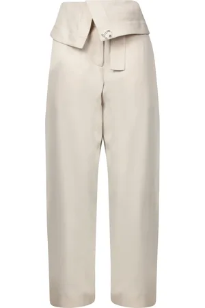 J.W.Anderson Femme, Pantalons, Blanc, Taille: 40 FR Pantalon Blanc Repliable
