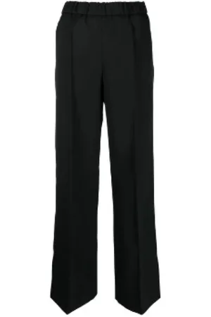 Jil Sander Femme, Pantalons, Noir, Taille: 38 FR Pantalon Droit Noir