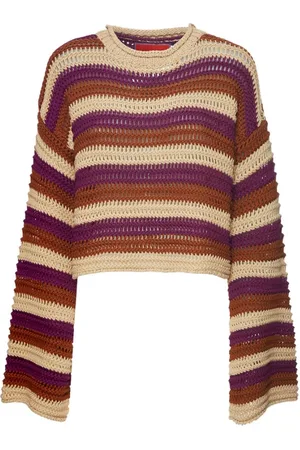 La DoubleJ Femme, Pulls, Multicolore, Taille: 36 FR Pull Court Rayé Chunky