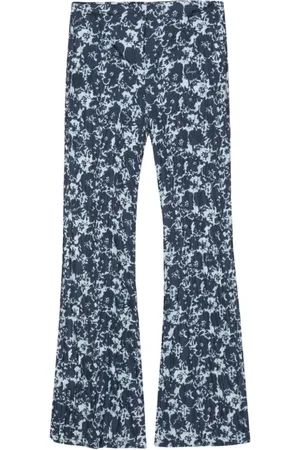 Kenzo Femme, Pantalons, Bleu, Taille: 38 FR Pantalon Large