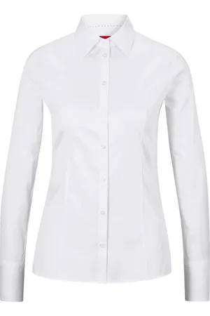 HUGO BOSS Femme, Blouses et Chemises, Blanc, Taille: 38 FR Chemise cintrée