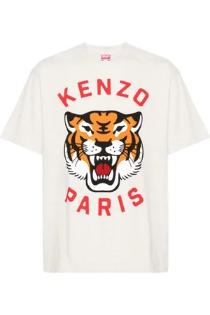 Kenzo Homme, Tops, Gris, Taille: S T-Shirt Tigre Lucky