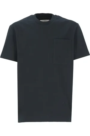 Jil Sander Homme, Tops, Bleu, Taille: M T-shirt en coton avec poche poitrine