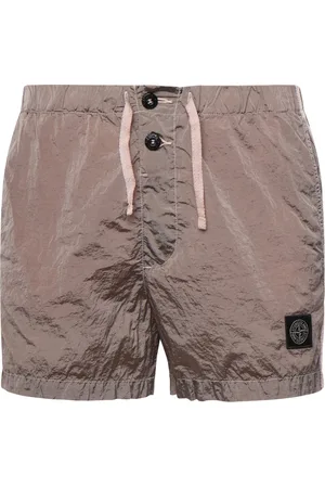 Stone Island Homme, Shorts, Rose, Taille: 2XL Short en nylon avec logo Compass