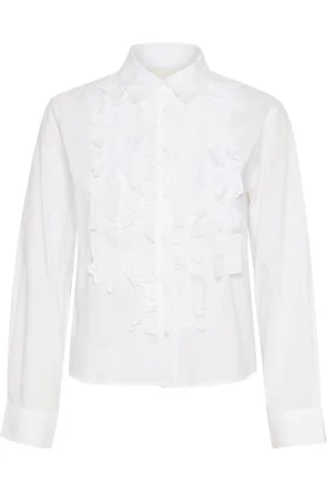 Part Two Femme, Blouses et Chemises, Blanc, Taille: 44 FR Chemisier à Volants Pranverapw
