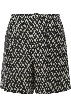 VALENTINO GARAVANI Homme, Maillots de bain, Multicolore, Taille: L Short Imprimé en Coton Marine Crème