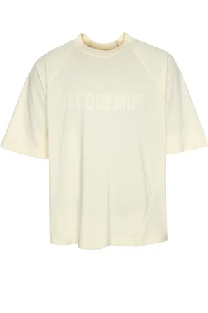 Jacquemus Homme, Tops, , Taille: XL T-Shirt à Manches Raglan et Logo Imprimé