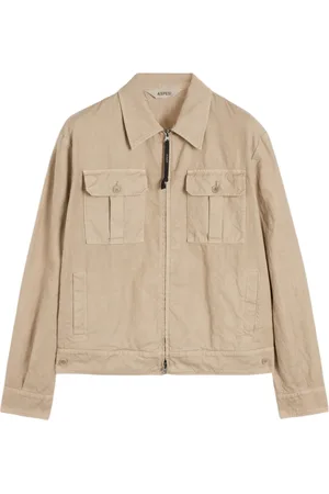 Aspesi Homme, Vestes, , Taille: L Veste Rustique en Coton et Lin