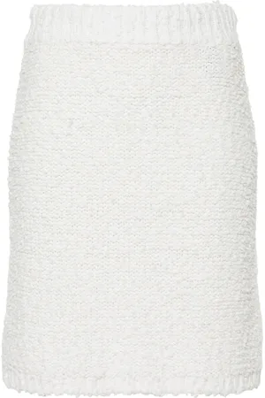 Joseph Femme, Jupes, Blanc, Taille: 36 FR Jupe Courte Décontractée en Tricot Texturé Blanc