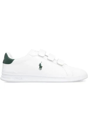 Ralph Lauren Femme, Chaussures, Blanc, Taille: 37 EU Baskets basses en cuir
