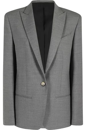 Serafini Femme, Vestes, Gris, Taille: 38 FR Blazer Croisé