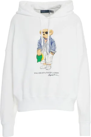 Ralph Lauren Femme, Sweatshirts et sweats à capuche, Blanc, Taille: 42 FR Sweat à Capuche Élégant avec Imprimé