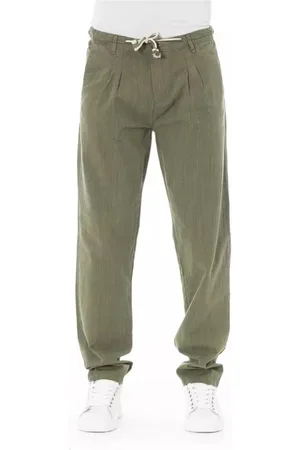 BALDININI Homme, Pantalons, Vert, Taille: L Pantalon Chino Vert Armée