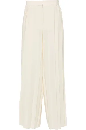 Joseph Femme, Pantalons, Blanc, Taille: 44 FR Pantalon Décontracté Plissé Aéré