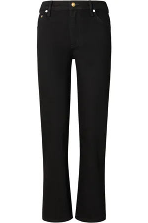 Tory Burch Femme, Pantalons, Noir, Taille: W25 Pantalon Corsaire en Denim Noir