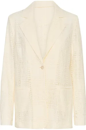 Soaked in Luxury Femme, Vestes, , Taille: 42 FR Élégante Veste Blazer Whisper White
