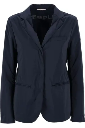 PEOPLE OF SHIBUYA Femme, Vestes, Bleu, Taille: 42 FR Veste Imperméable à Boutons-Pression