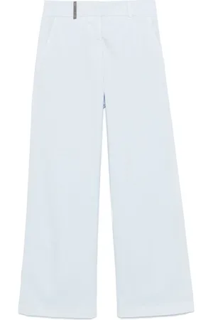 PESERICO SIGN Femme, Pantalons, Bleu, Taille: 38 FR Pantalon Large