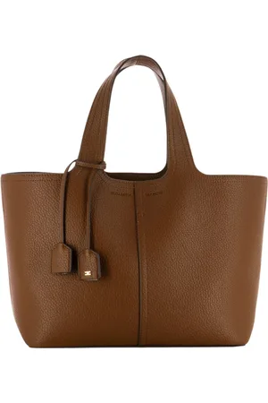Elisabetta Franchi Femme, Sacs, Brun, Taille: ONE Size Sac Tote Classique avec Détails du Logo