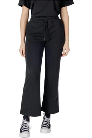 Converse Femme, Pantalons, Noir, Taille: 42 FR Pantalon noir à lacets avec poches