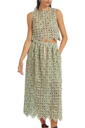 La DoubleJ Femme, Jupes, Multicolore, Taille: 42 FR Jupe à Cordon de Serrage