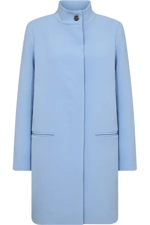 soyaconcept Femme, Manteaux, Bleu, Taille: 40 FR Manteau écologique avec col haut