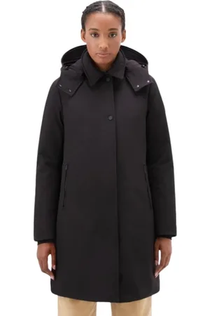 Woolrich Femme, Vestes, Noir, Taille: 38 FR Softshell Trench Coat