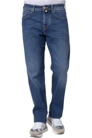 Jacob Cohen Homme, Jeans, Bleu, Taille: W33 Jean Coupe Droite Délavé Bleu Foncé