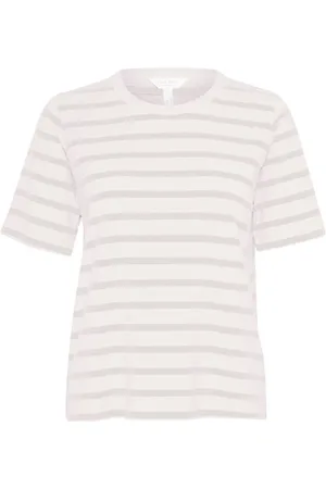 Part Two Femme, Tops, , Taille: 38 FR T-shirt Rayé French Oak White
