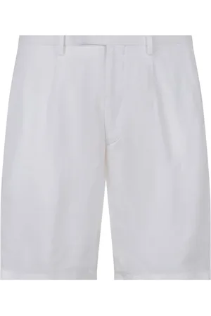 Boglioli Homme, Shorts, Blanc, Taille: XS Shorts en lin plissé