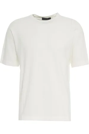 Peuterey Homme, Tops, Blanc, Taille: M T-shirt blanc à col côtelé