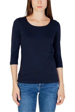 Street one Femme, Tops, Bleu, Taille: 44 FR T-shirt Décontracté Bleu à Manches 3/4