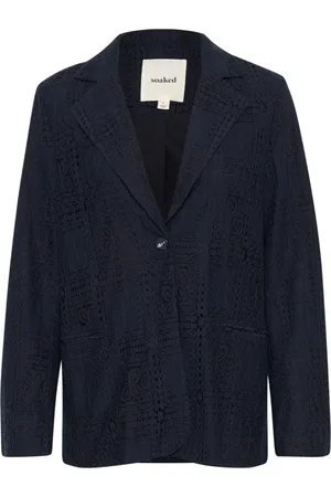 Soaked in Luxury Femme, Vestes, Bleu, Taille: 40 FR Blazer Classique Night Sky