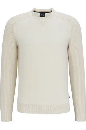 HUGO BOSS Homme, Pulls, Blanc, Taille: S Pull Ecrù Matero