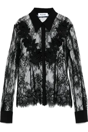 Blugirl Femme, Blouses et Chemises, Noir, Taille: 38 FR Chemise Nero Élégante pour Femmes