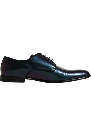 Dolce & Gabbana Homme, Chaussures, Multicolore, Taille: 44 EU Derby Homme en Cuir de Paon