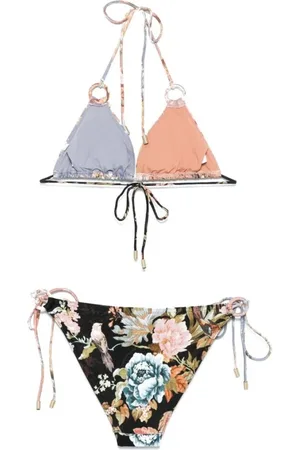 ZIMMERMANN Femme, Maillots de bain, Multicolore, Taille: 38 FR Maillot de bain Auburn Brown Triangle Cup