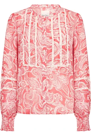 Part Two Femme, Blouses et Chemises, Multicolore, Taille: 46 FR Chemisier à Imprimé Paisley avec Col Mandarin