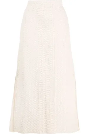 Jil Sander Femme, Jupes, , Taille: 38 FR Jupe Midi en Coton et Nylon