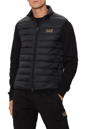 EA7 Homme, Vestes, Noir, Taille: 2XL Doudoune Noire Style Tendance