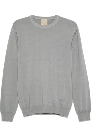 Woolrich Homme, Pulls, Gris, Taille: 2XL Pull Ras du Cou Gris Perle Vintage