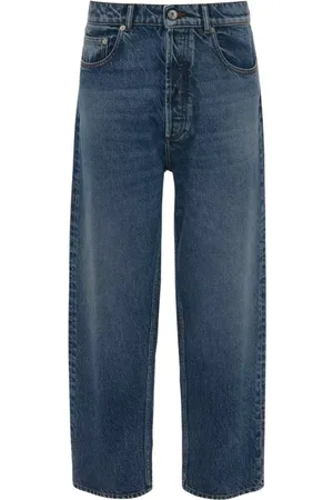 J.W.Anderson Homme, Jeans, Bleu, Taille: W33 Jean Court à Jambes Écrasées