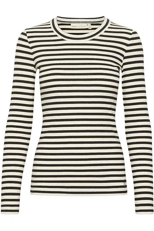 INWEAR Femme, Tops, Multicolore, Taille: 34 FR T-shirt à Manches Longues Rayé
